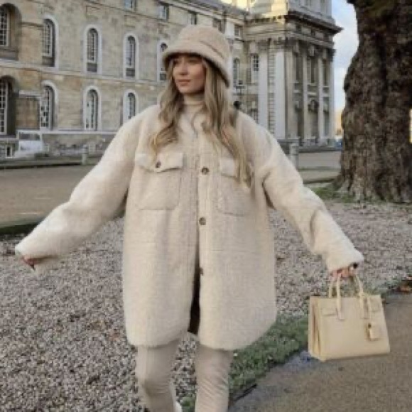 Mango Faux-shearling overshirt - Picture 4 of 4